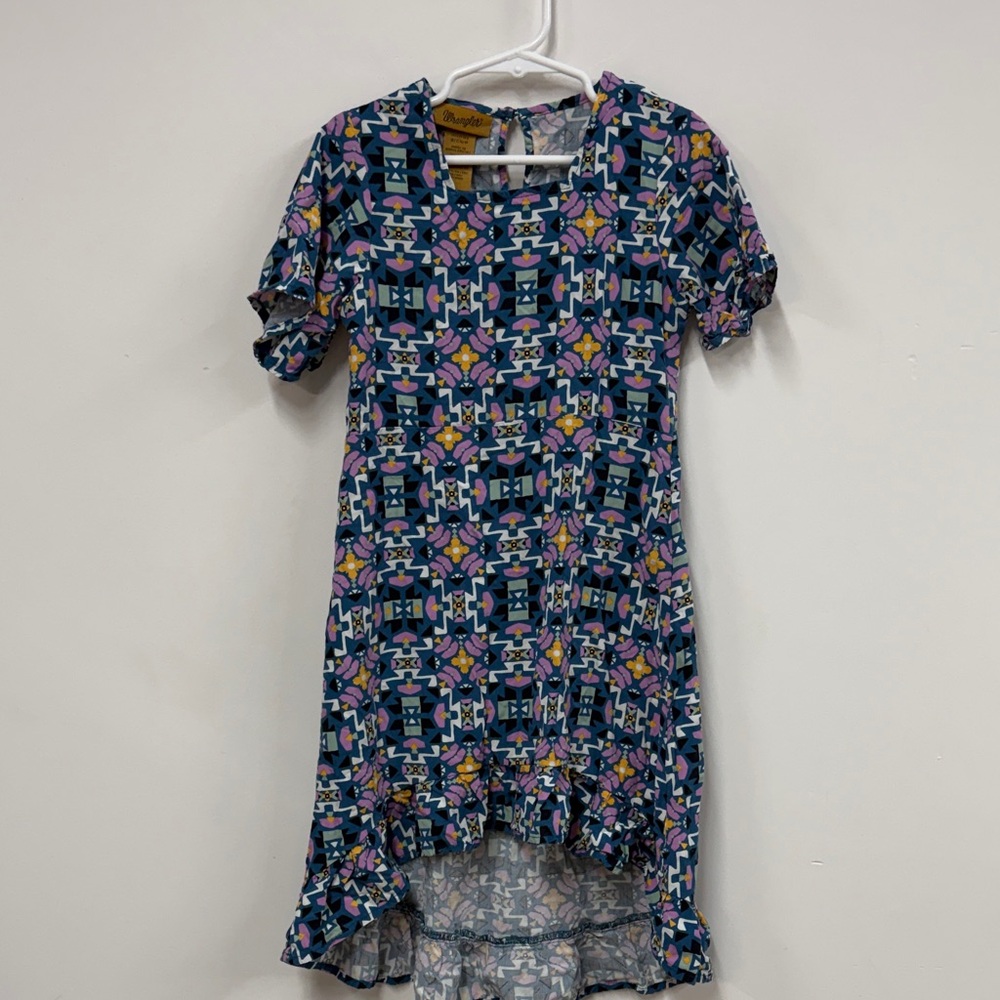 Wrangler Blue and Pink Geometric Dress S